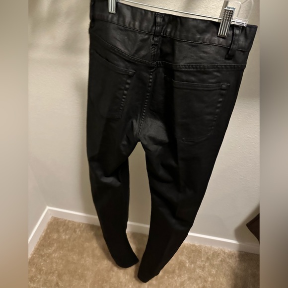 Super stylish Black Wax stacked pants from Vale Size 34 - Picture 4 of 4